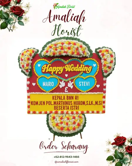 Papan Bunga Pernikahan Karangsegar